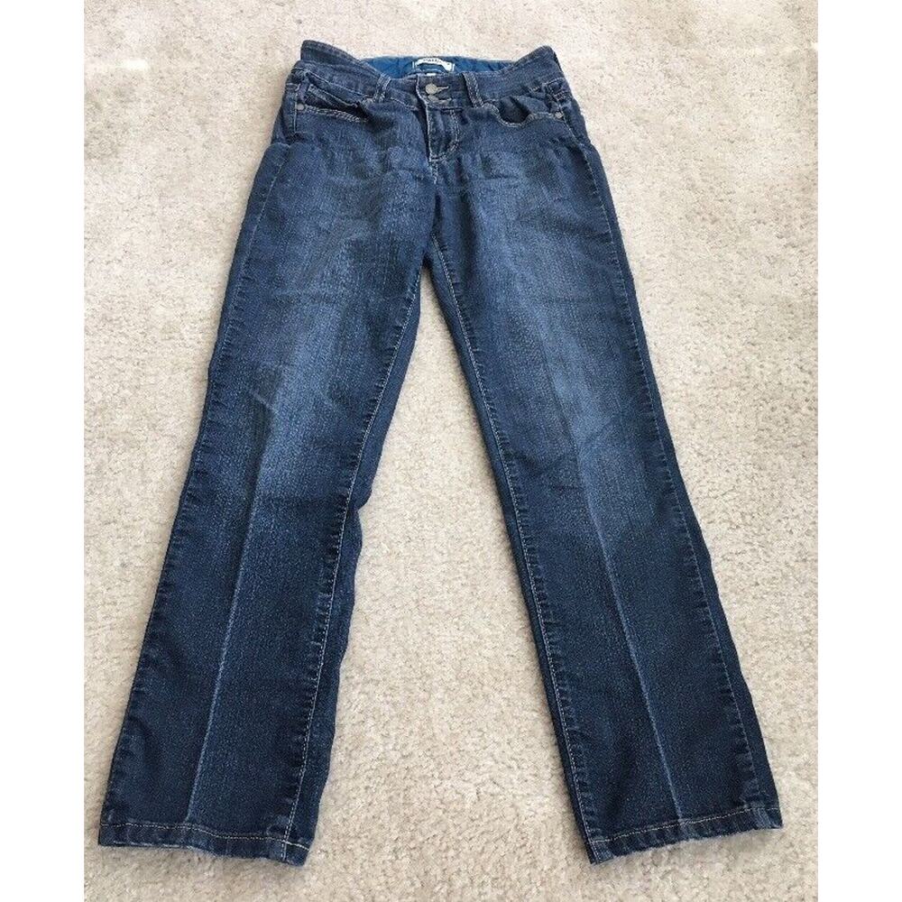 PAIGE Women's Dark Blue Straight-Leg Jeans